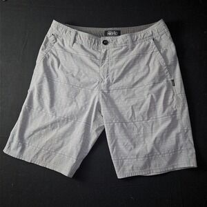 ONeill Hybrid Shorts Mens 32 Grey Micro Stripe Stretch Boardshorts OG-52 2686